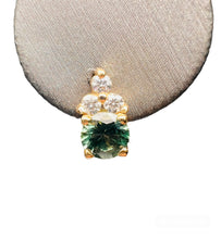 Load image into Gallery viewer, Montana Sapphire and Diamond Earrings