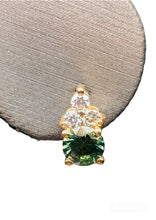 Load image into Gallery viewer, Montana Sapphire and Diamond Earrings