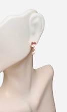 Load image into Gallery viewer, Morganite and Diamond Briolette Earrings