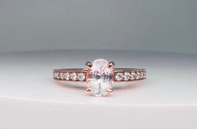 Load image into Gallery viewer, Light Pink Sapphire and Diamond Ring