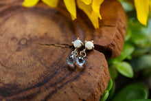 Load image into Gallery viewer, Opal and Sky Blue Topaz Briolette Earrings