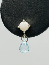 Load image into Gallery viewer, Opal and Sky Blue Topaz Briolette Earrings