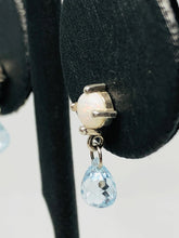 Load image into Gallery viewer, Opal and Sky Blue Topaz Briolette Earrings
